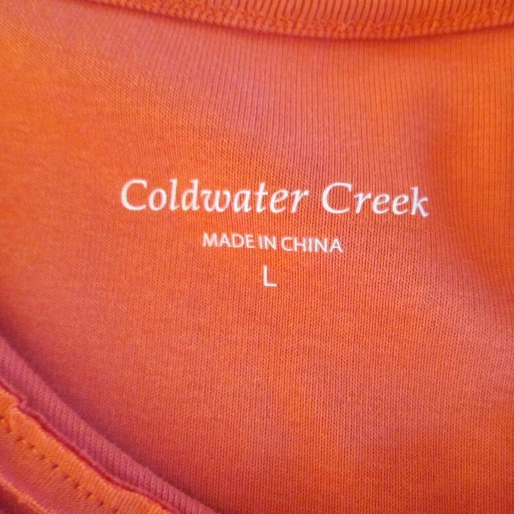 Lg. Cotton Custom Designed Applique Jumper with Orange Coldwater Creek Top - Picture 9 of 9